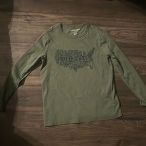 J Crew kids green long sleeve